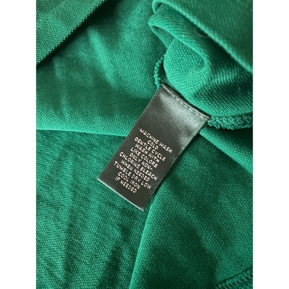 L RL Ralph Lauren Active Petite Medium Polo Shirt Equestrian Crest 3/4 Sleeve - Picture 5 of 8